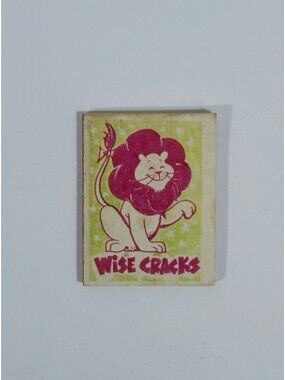 Vintage Cracker Jack Riddle Book Wise Cracks Mini Booklet Toy Promo